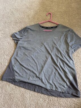 Nike Heather Gray Running Tee - 1X